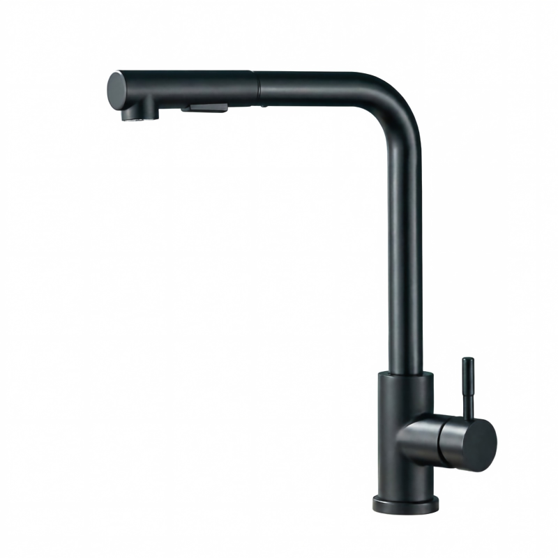 Commercial Kitchen Mixer Tap - 블랙 플렉시블 풀아웃 주방 싱크대 수전