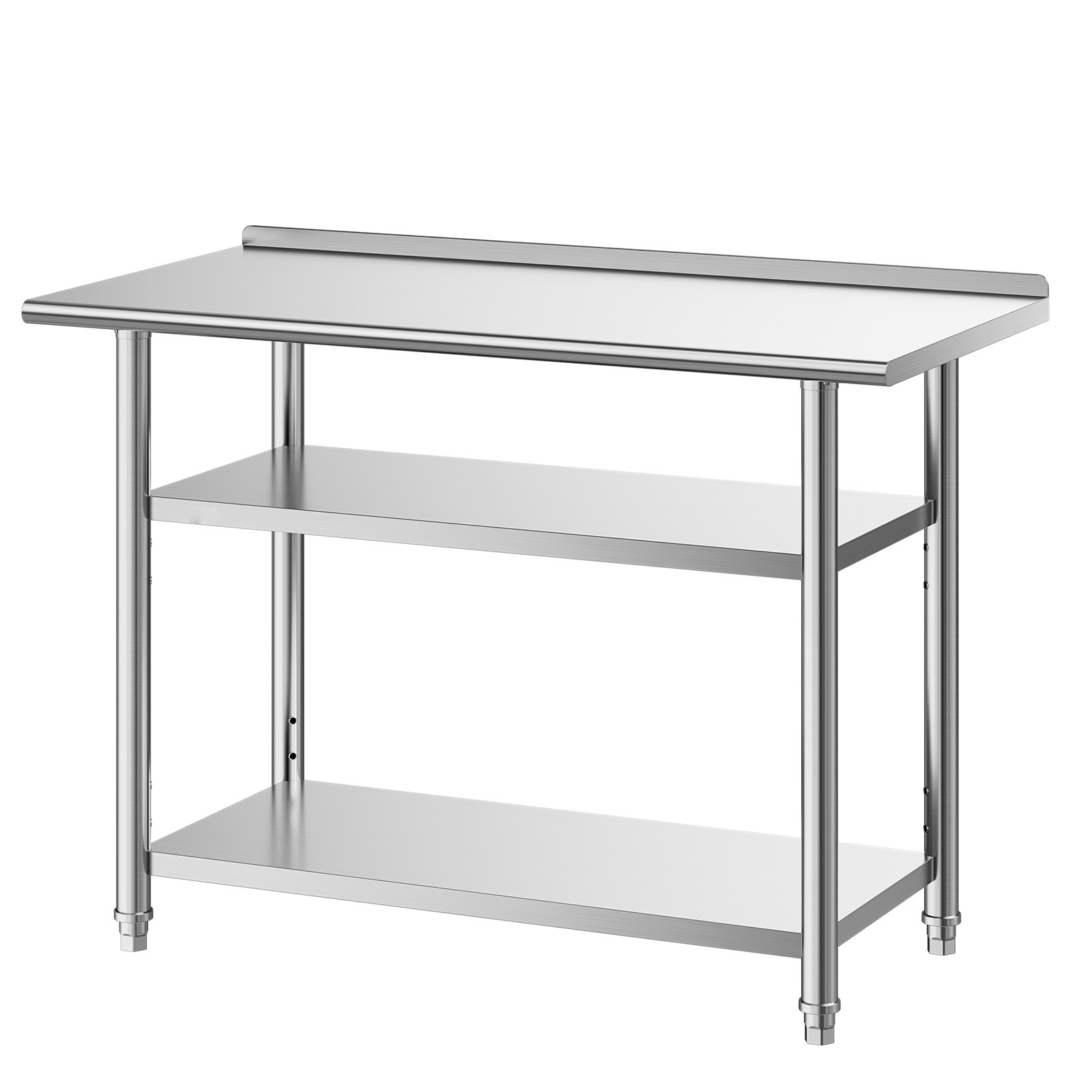 Commercial Kitchen Tables - SucceBuy 24x48인치 스테인리스 스틸 작업대(2단 선반
