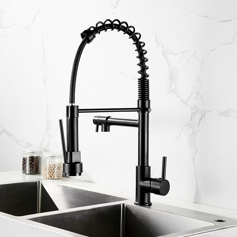 Commercial Kitchen Mixer Tap - 2모드 스프링 풀다운 주방 싱크대 수전