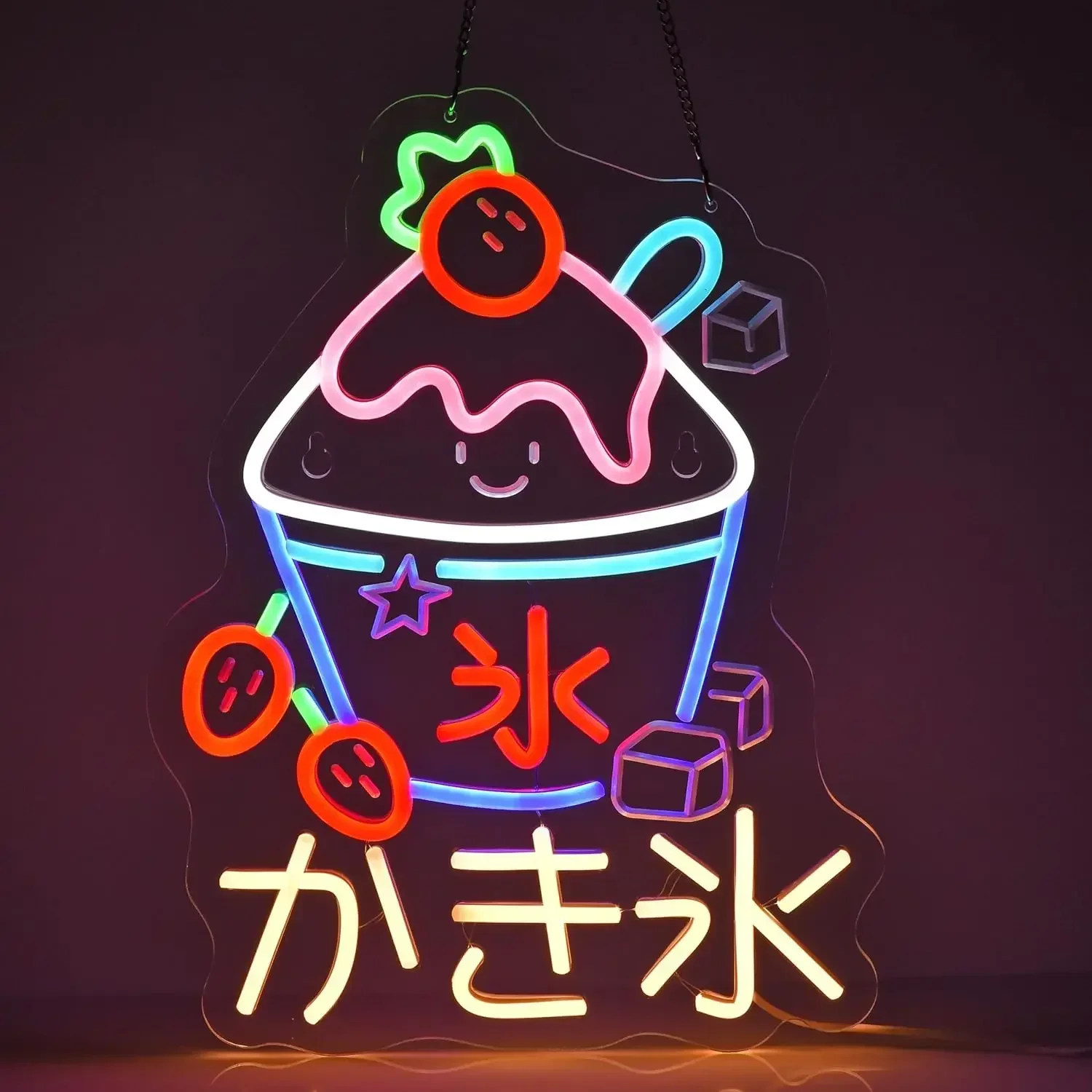 Commercial Kitchen Zones - 빙수 디머블 USB 네온사인 여름 디저트