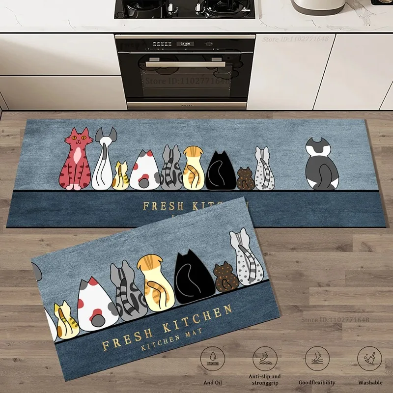 Commercial Kitchen Vinyl Flooring - 캣 키친 코너 롱 플로어 매트