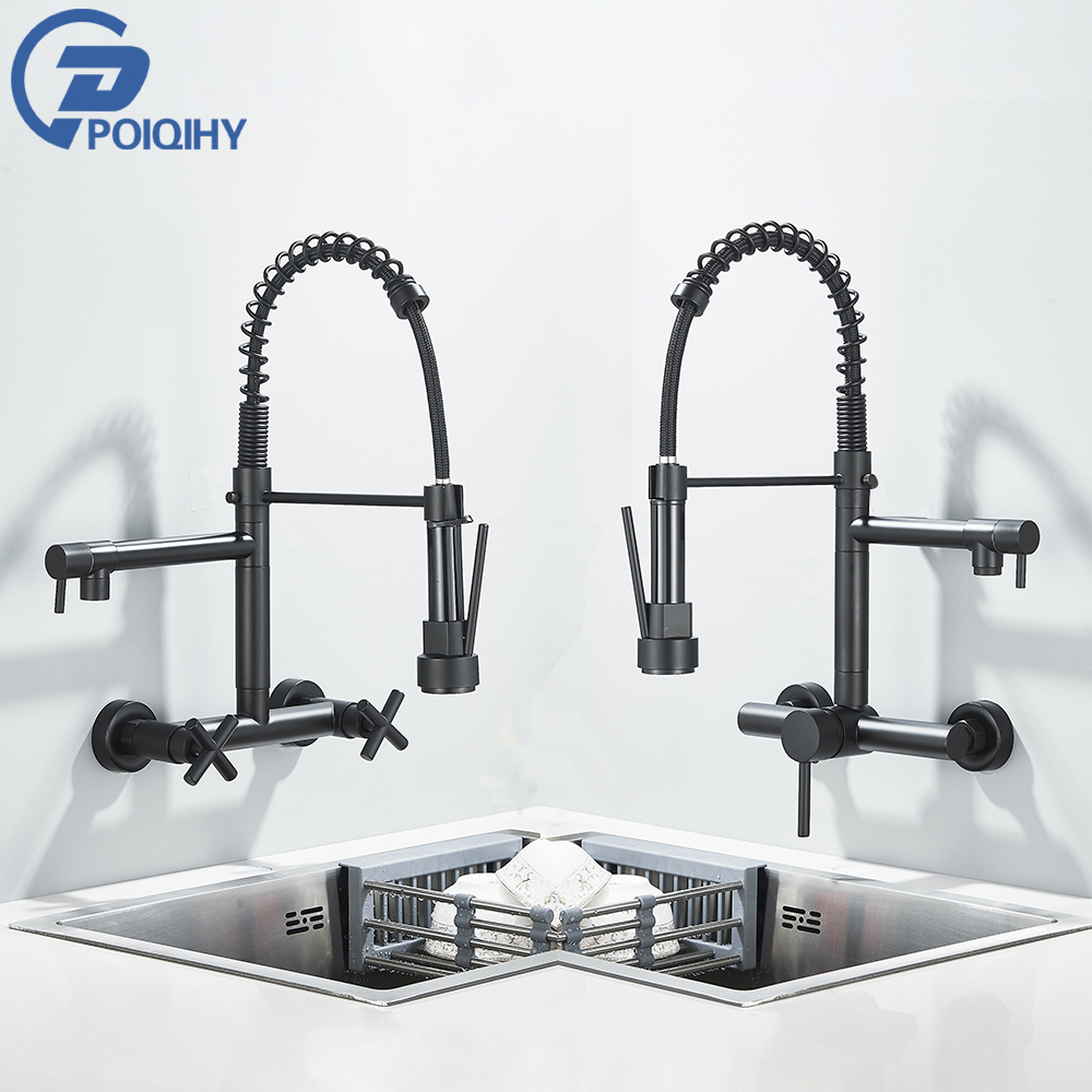 Commercial Kitchen Mixer Tap - 블랙 주방 수전 360도 회전 풀다운