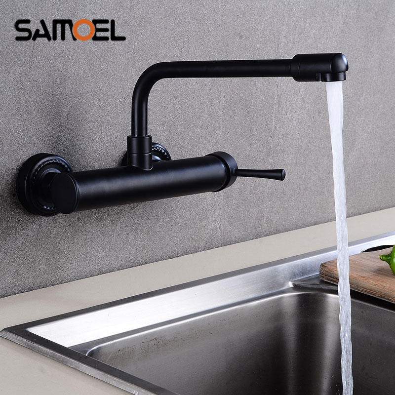 벽걸이형 황동 블랙 주방 믹서, 듀얼 홀 싱글 핸들 주 - Commercial Kitchen Mixer Tap 리뷰 및 가격
