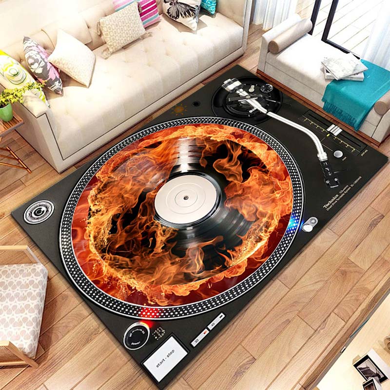 음악 비닐 디스크 플레이어 패턴 러그 카펫 침실 거실  - Commercial Kitchen Vinyl Flooring 리뷰 및 가격