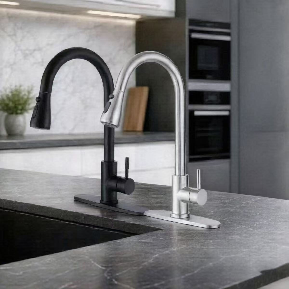 주방 수도꼭지 싱글 홀 풀아웃 스파우트 주방 싱크 믹서 - Commercial Kitchen Mixer Tap 리뷰 및 가격