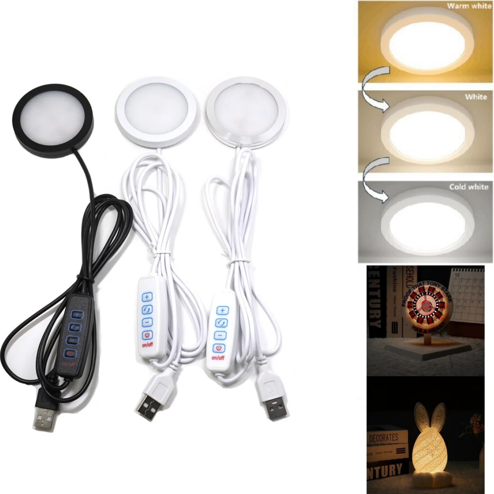 3가지 색상 조절 가능 USB 퍽 조명 5V 초슬림 L - Commercial Kitchen Lights 리뷰 및 가격
