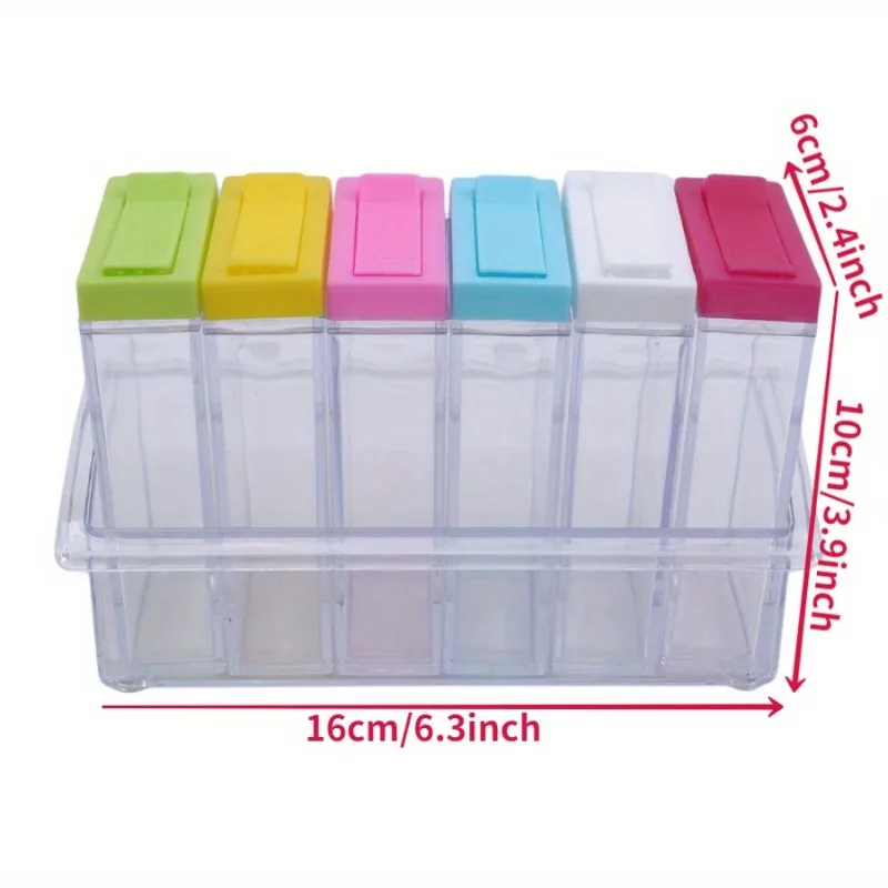 투명 조미료 6 그리드 조미료 상자 6 조각 세트 주방 - Commercial Kitchen Utensil Organizer 리뷰 및 가격