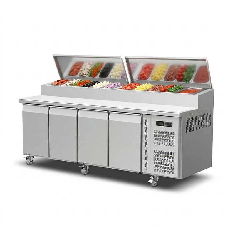OEM 카운터 냉장고 샌드위치 준비용 2도어 스테인리스 - Commercial Kitchen Tables 리뷰 및 가격