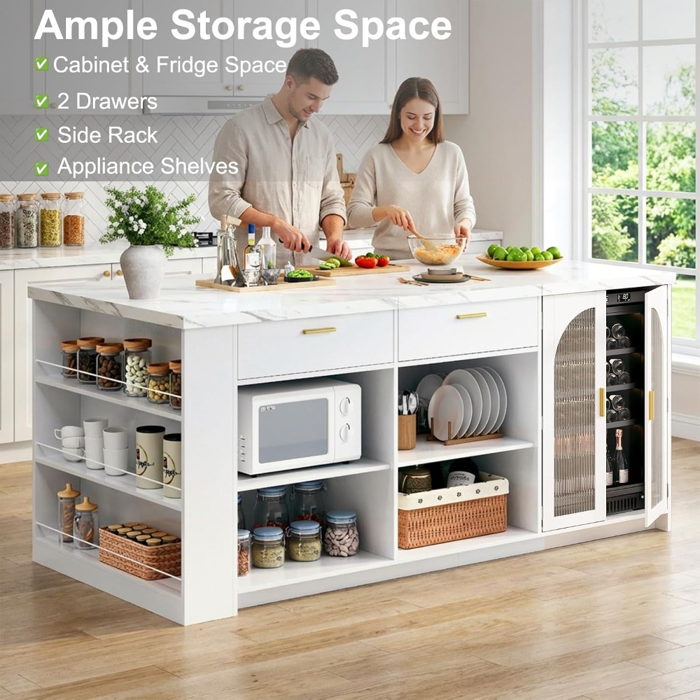 71인치 대형 주방 아일랜드(수납공간 포함), 화이트  - Commercial Kitchen Tables 리뷰 및 가격