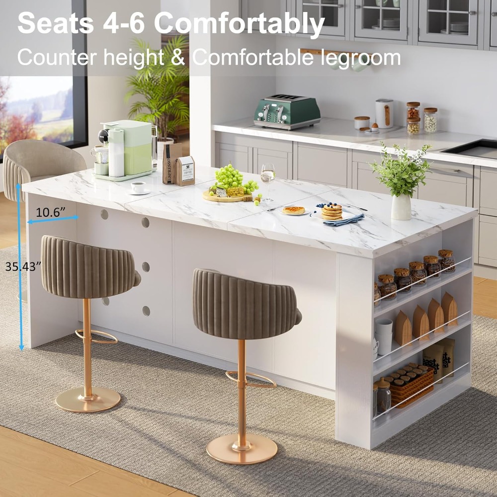 71인치 대형 주방 아일랜드(수납공간 포함), 화이트  - Commercial Kitchen Tables 리뷰 및 가격