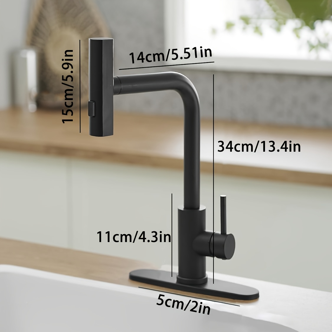 1 PC 블랙 주방 수도꼭지(풀다운 스프레이 포함),  - Commercial Kitchen Units 리뷰 및 가격