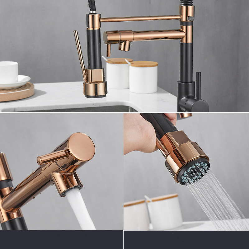 2모드 스프링 풀다운 주방 싱크대 수전 블랙 플렉시블  - Commercial Kitchen Mixer Tap 리뷰 및 가격