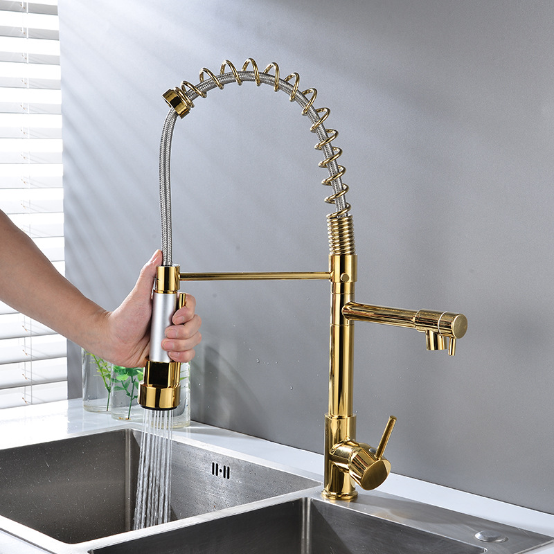 2모드 스프링 풀다운 주방 싱크대 수전 블랙 플렉시블  - Commercial Kitchen Mixer Tap 리뷰 및 가격