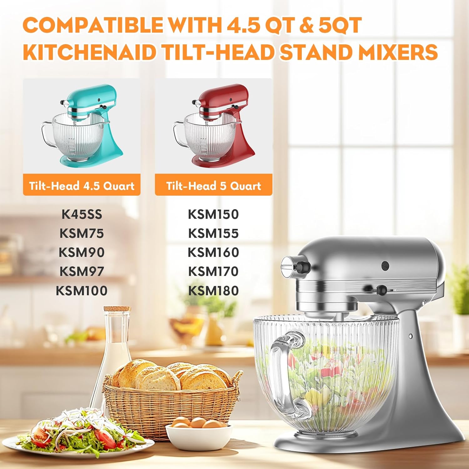 키친에이드 믹서용 GVODE 유리 그릇, 푸어 스파우트 - Commercial Kitchen Units 리뷰 및 가격