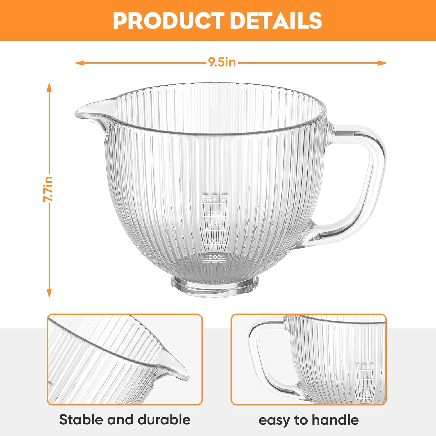 키친에이드 믹서용 GVODE 유리 그릇, 푸어 스파우트 - Commercial Kitchen Units 리뷰 및 가격