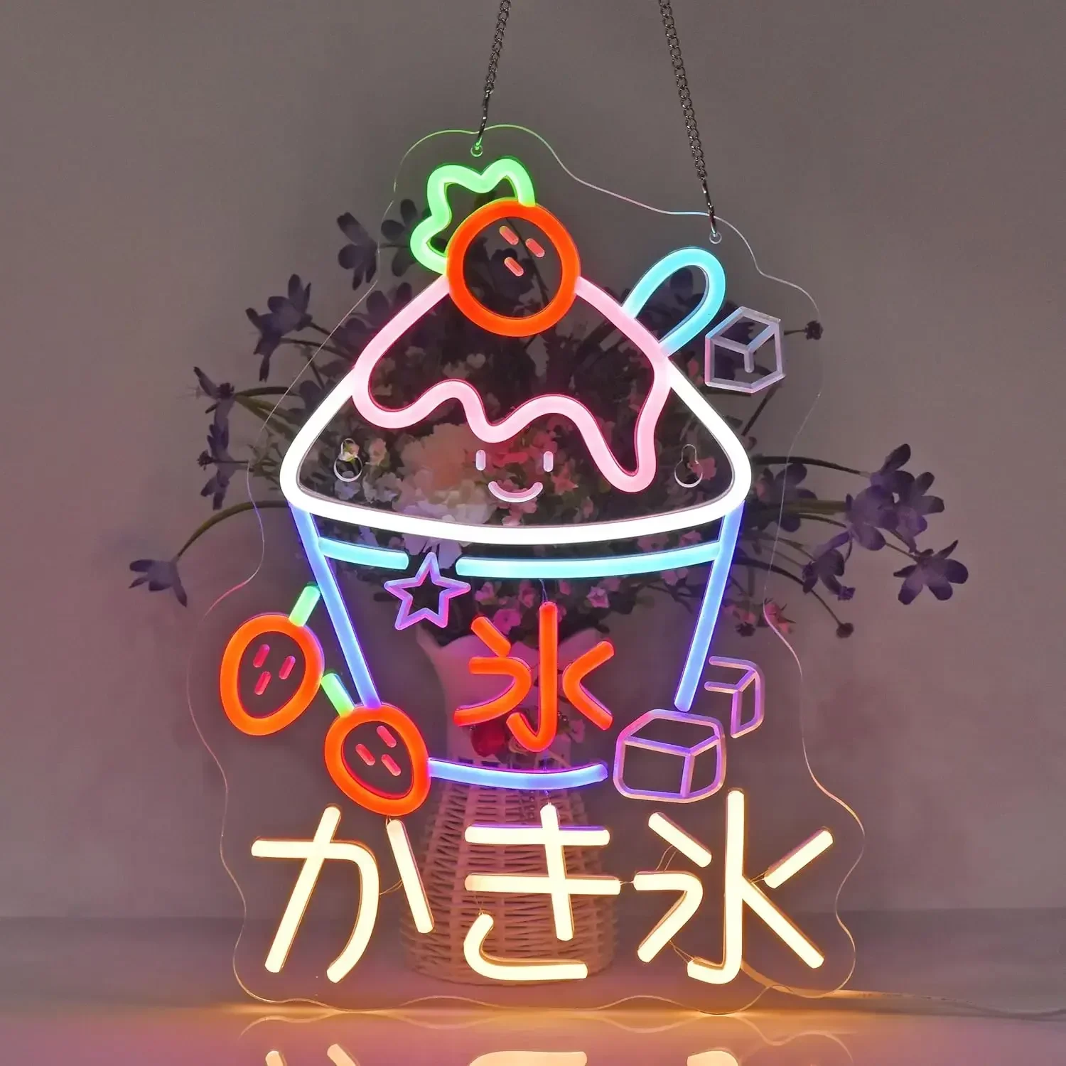 빙수 디머블 USB 네온사인 여름 디저트 장식 (밀크티 - Commercial Kitchen Zones 리뷰 및 가격