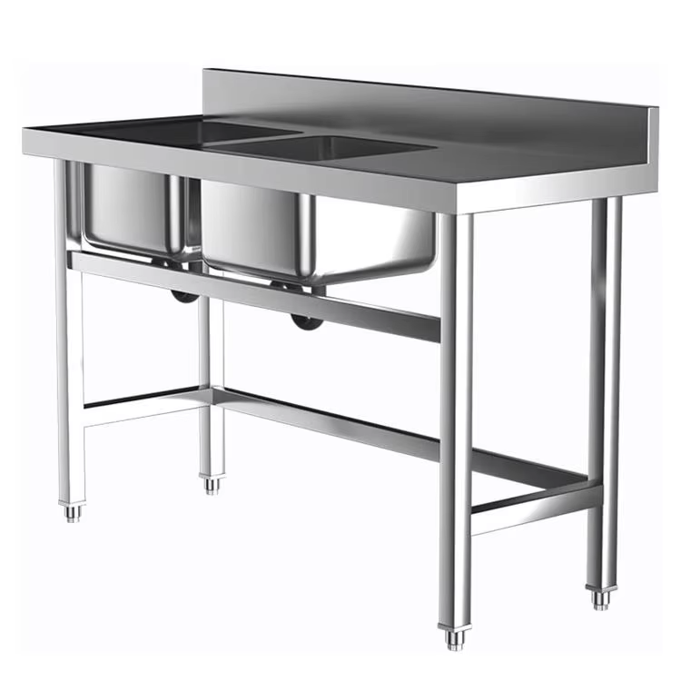 상업용 호텔 주방기기 이중볼 스테인리스 싱크대 작업대  - Commercial Kitchen Tables 리뷰 및 가격