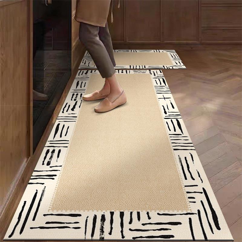 주방 러그 PVC 방수 가죽 카펫 베이지 롱 플로어 매 - Commercial Kitchen Vinyl Flooring 리뷰 및 가격