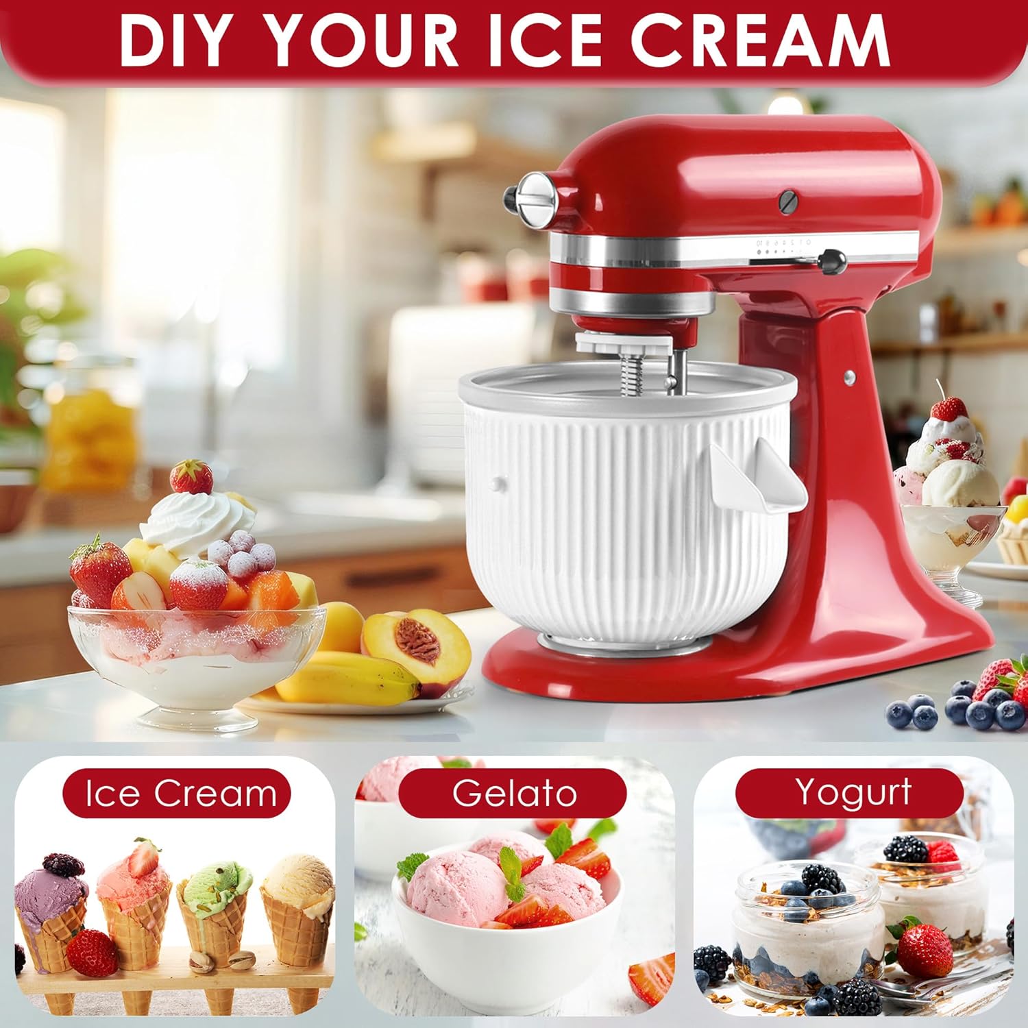 KitchenAid 스탠드 믹서용 아이스크림 메이커 부 - Commercial Kitchen Units 리뷰 및 가격