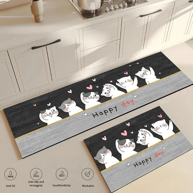 캣 키친 코너 롱 플로어 매트 흡수성 논슬립 비닐 러그 - Commercial Kitchen Vinyl Flooring 리뷰 및 가격