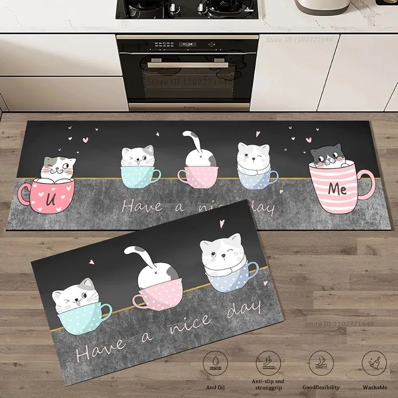 캣 키친 코너 롱 플로어 매트 흡수성 논슬립 비닐 러그 - Commercial Kitchen Vinyl Flooring 리뷰 및 가격