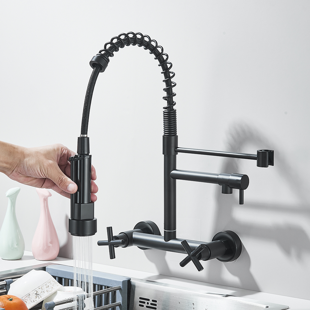 블랙 주방 수전 360도 회전 풀다운 핸드 스프레이어  - Commercial Kitchen Mixer Tap 리뷰 및 가격